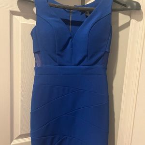 Royal blue bodycon dress